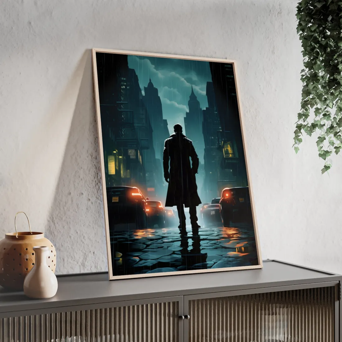 Urban Fantasy Detective: Mystery and Investigation - Framed Poster