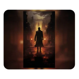 Silhouetted Man in Hat Mouse Pad