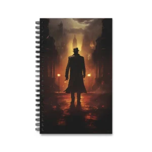 Silhouetted Man in Hat Spiral Notebook