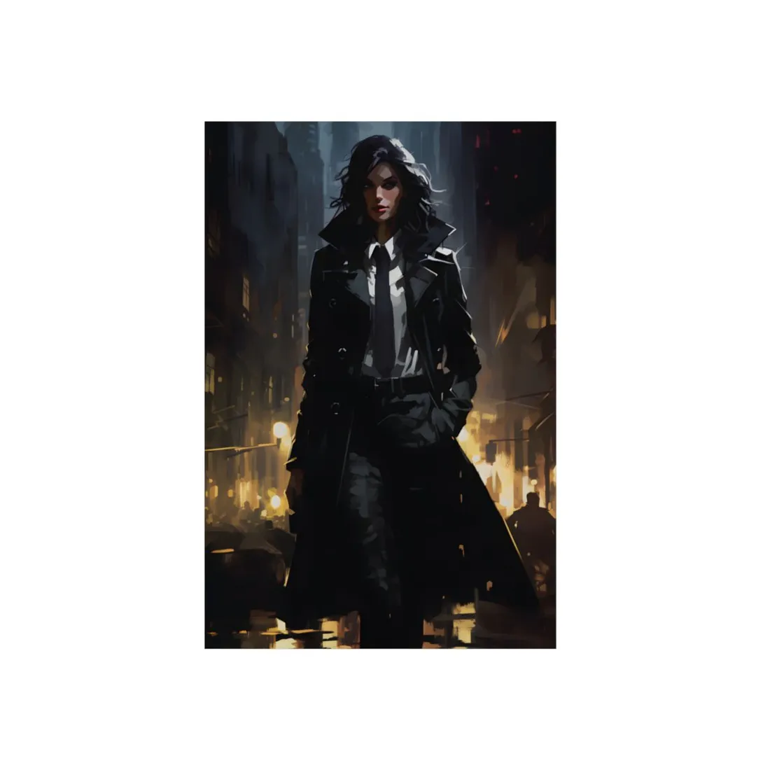 Urban Fantasy Detective: Mystery in City Streets - Metal Poster