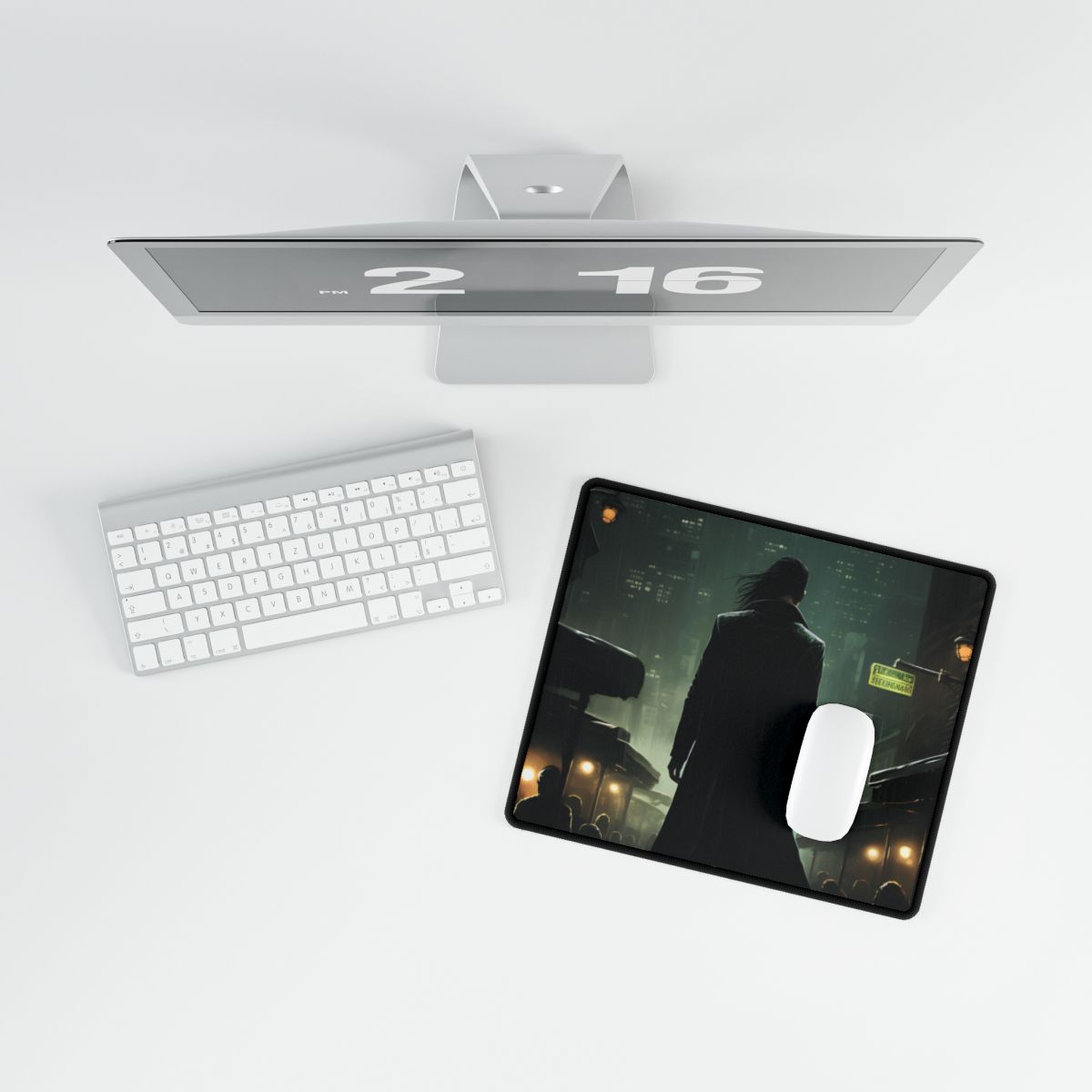 Urban Fantasy Detective: Noir City Night Art - Desk Mat
