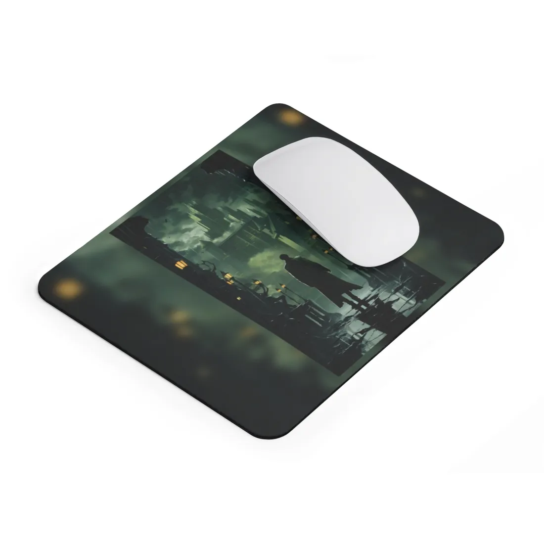 Urban Fantasy Detective: Noir Cityscape Graphic Novel - Mouse Pad