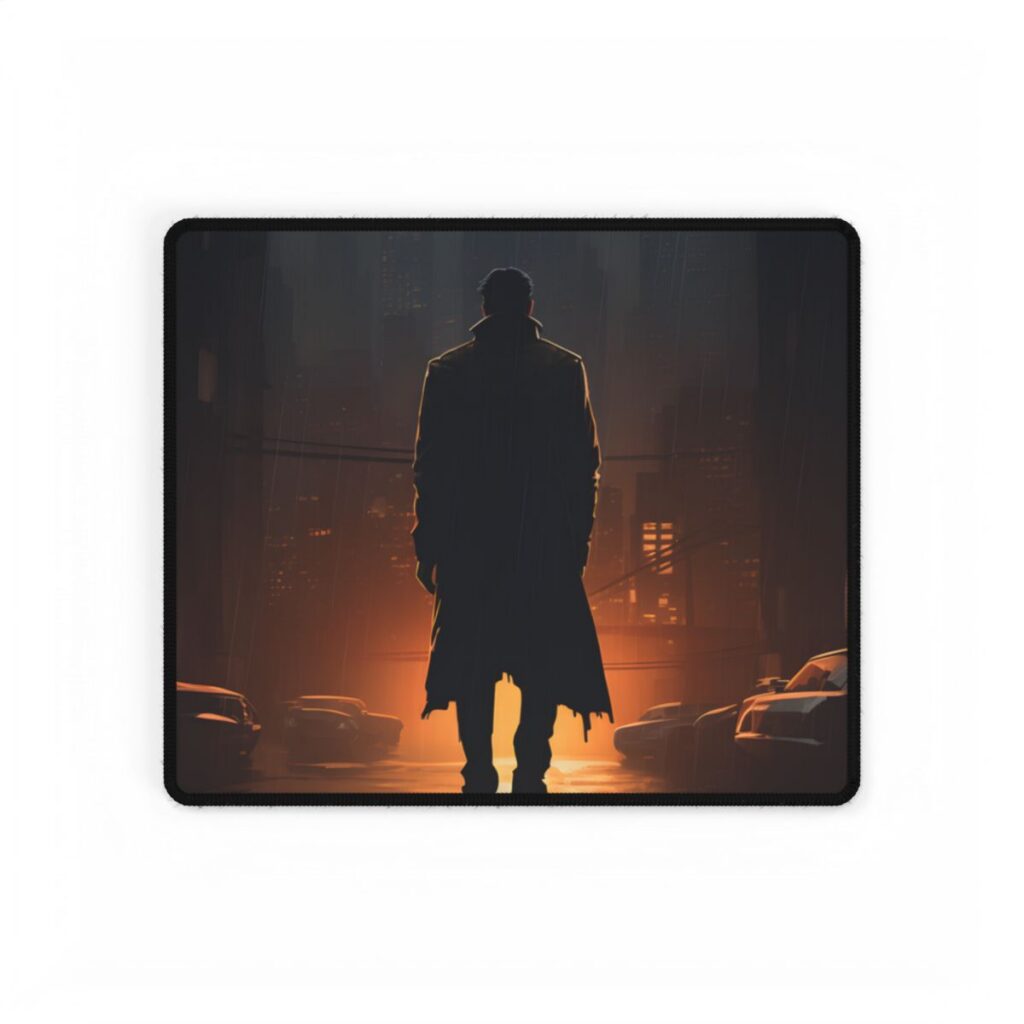 Urban Fantasy Detective: Serious Investigator Artwork - Desk Mat
