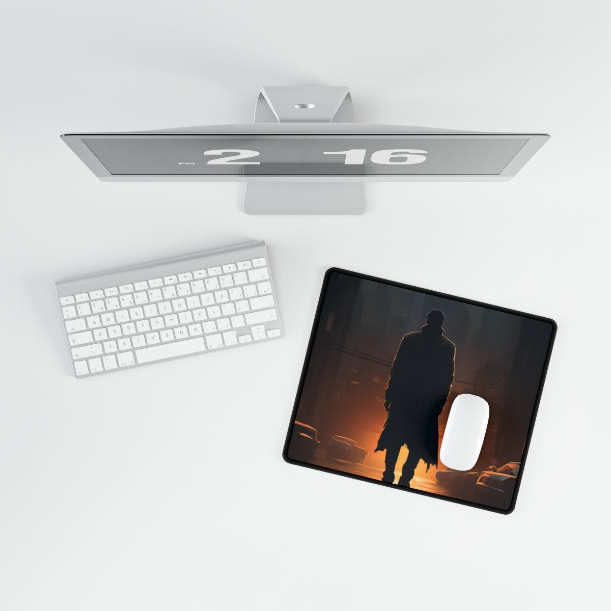 Urban Fantasy Detective: Serious Investigator Artwork - Desk Mat