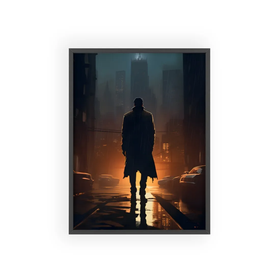 Urban Fantasy Detective: Serious Investigator - Framed Poster