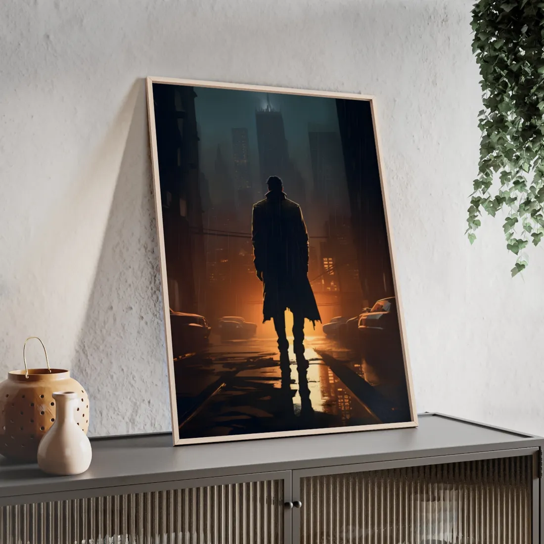 Urban Fantasy Detective: Serious Investigator - Framed Poster