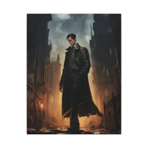 Man in Long Coat Canvas Print