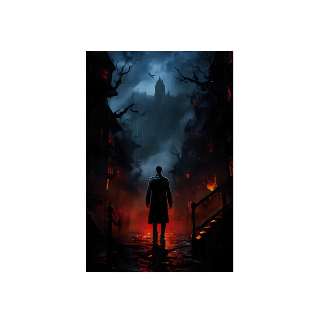 Urban Fantasy Noir: Nighttime Detective - Metal Poster