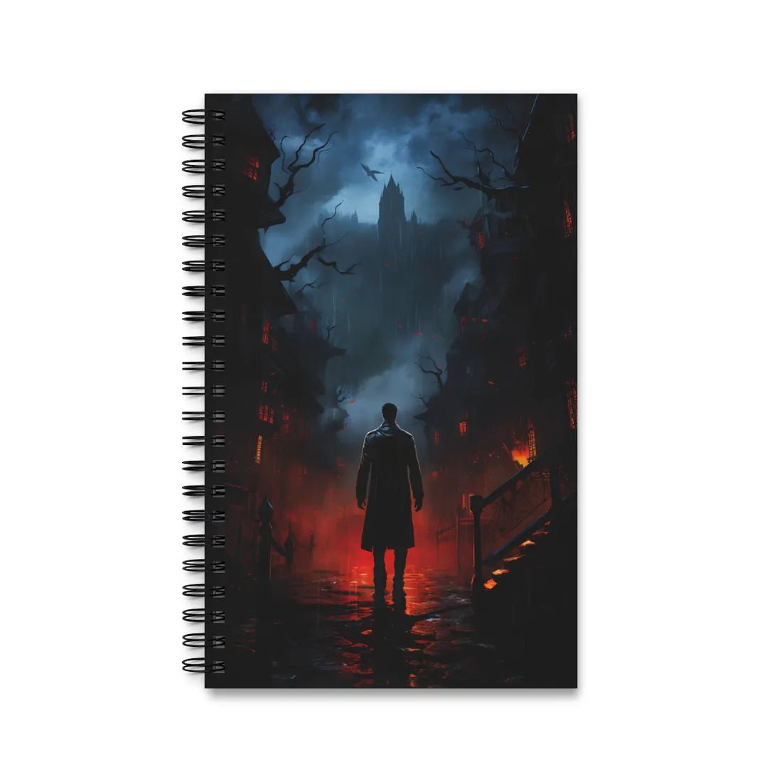 Urban Fantasy Noir: Nighttime Detective - Spiral Notebook