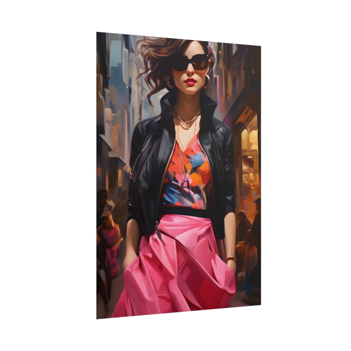 Urban Fashionista: Casual Streetwear Artwork - Poster