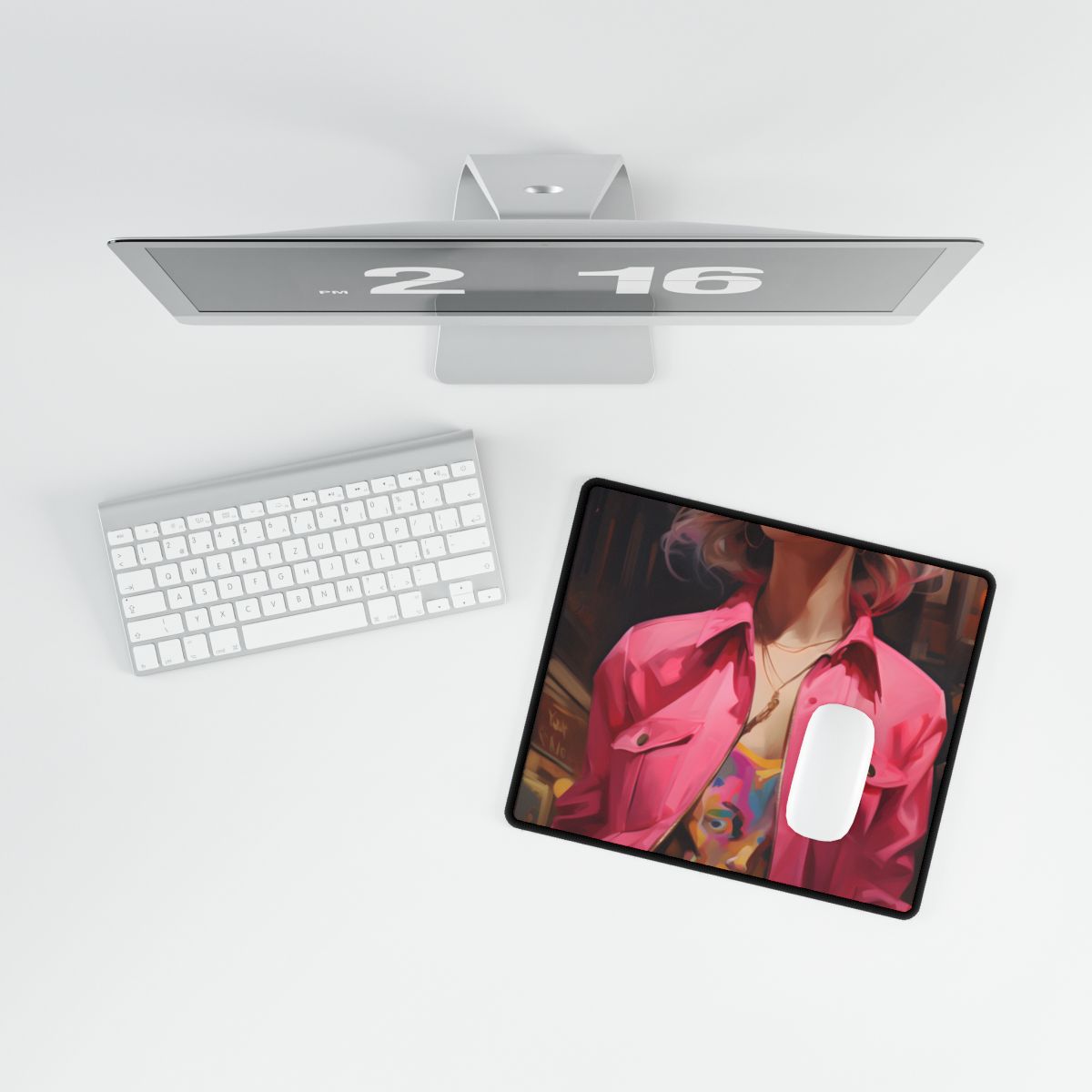 Urban Fashionista: City Chic Style Portrait - Desk Mat