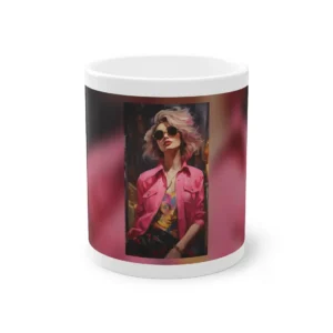 Woman in Pink Jacket Portrait Mug