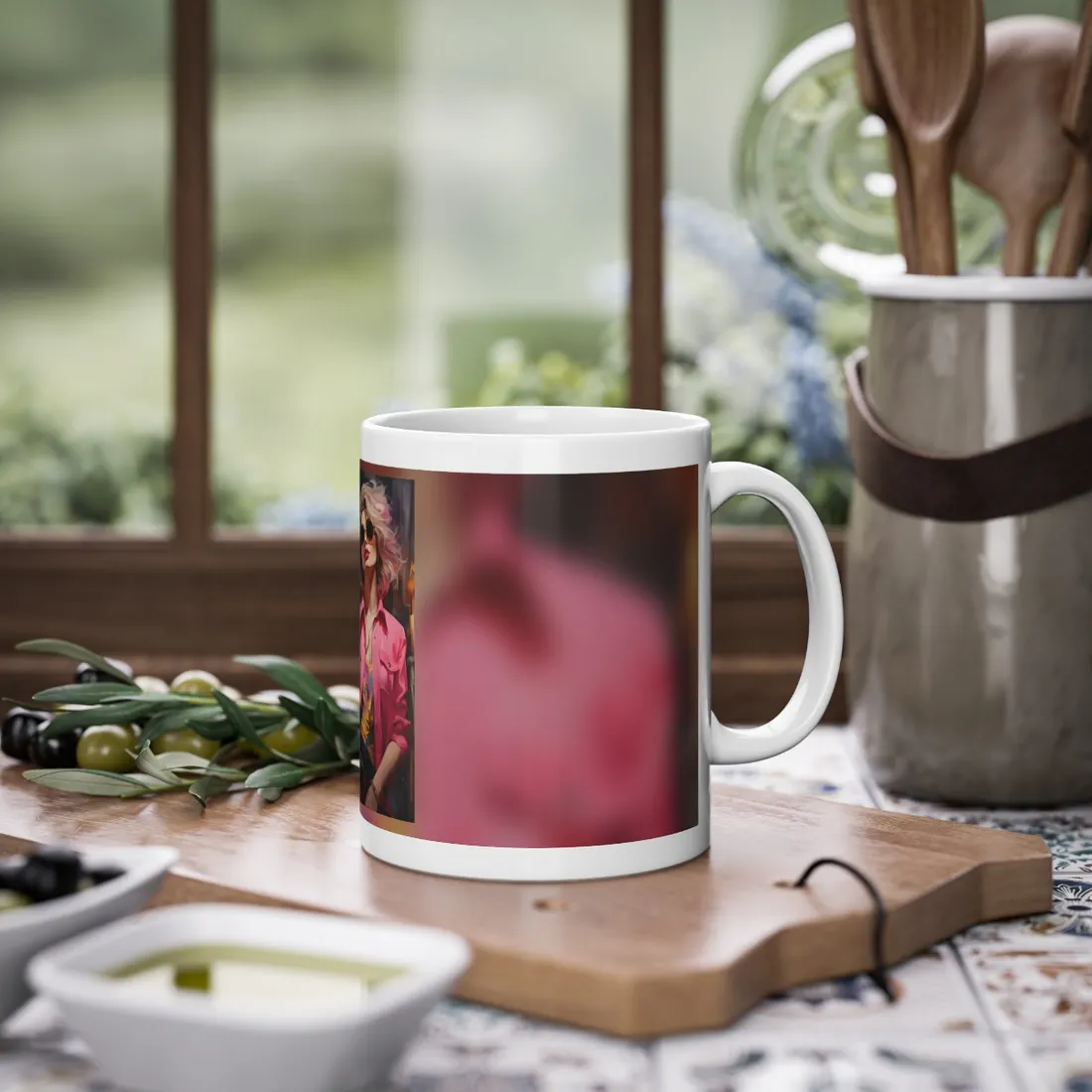 Urban Fashionista: City Chic Style Portrait - Mug