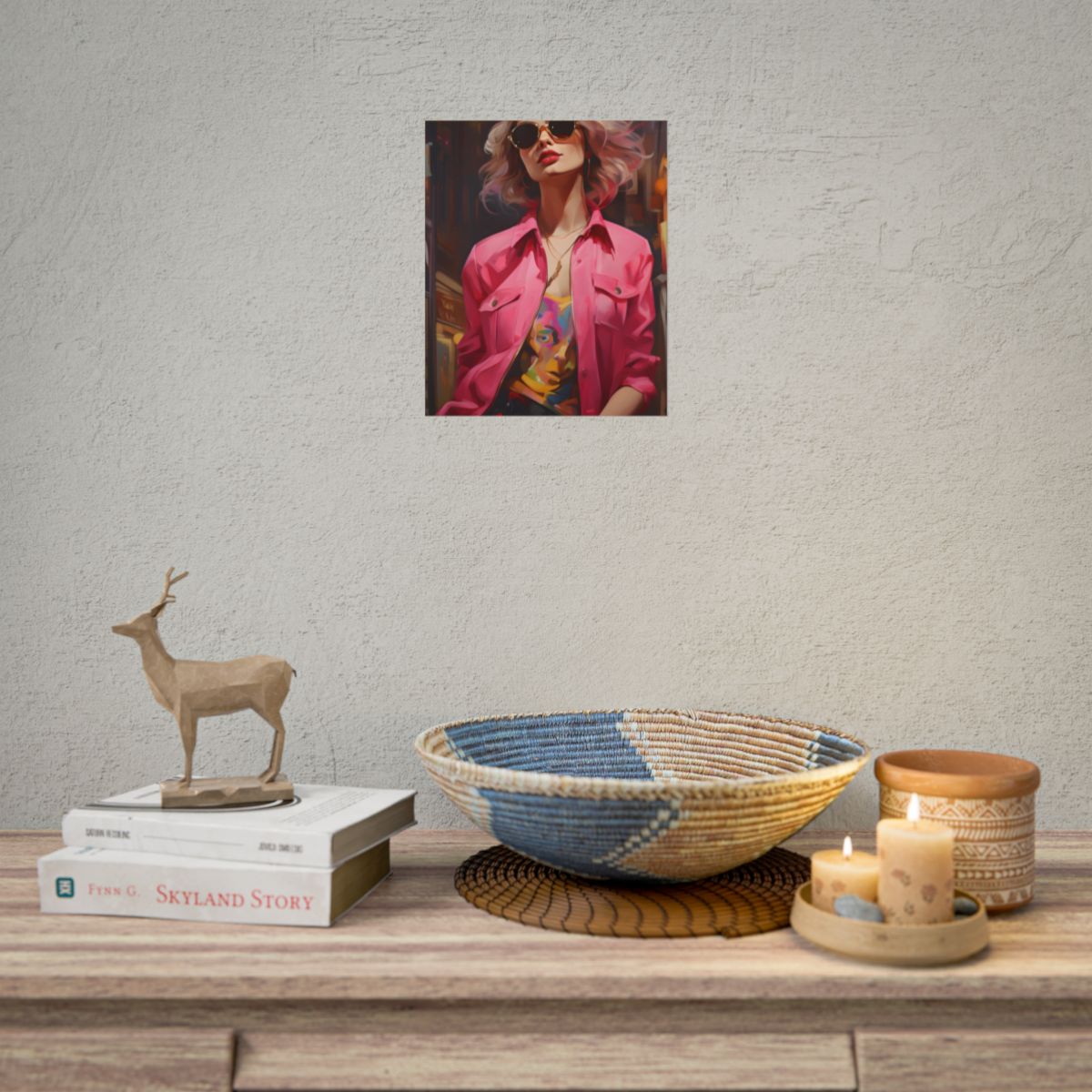 Urban Fashionista: City Chic Style Portrait - Poster