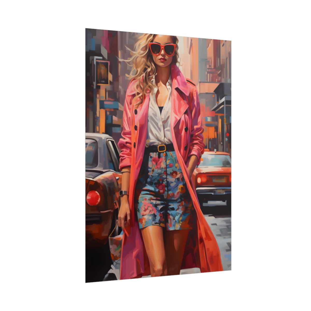 Urban Fashionista: City Street Photography Artwork - Poster