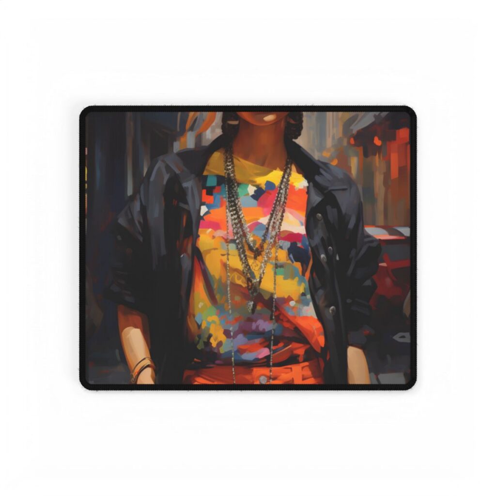 Urban Fashionista: Expressing City Style in Graffiti Street Art - Desk Mat