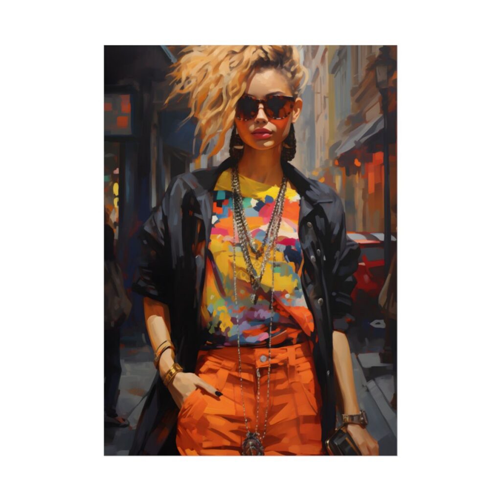 Urban Fashionista: Expressing City Style in Graffiti Street Art - Poster