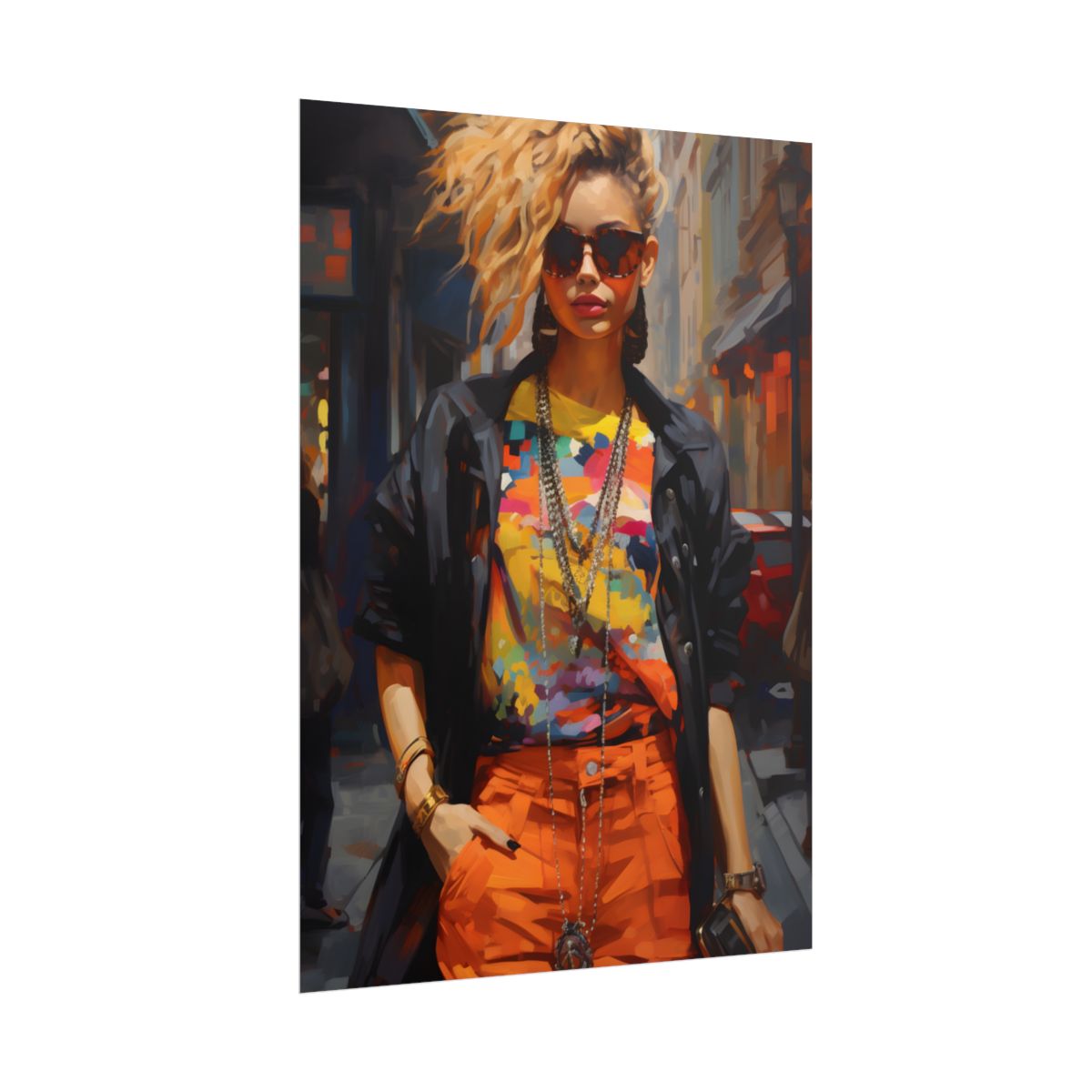 Urban Fashionista: Expressing City Style in Graffiti Street Art - Poster