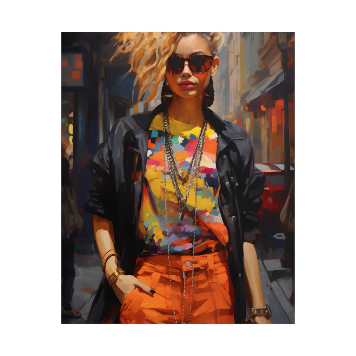 Urban Fashionista: Expressing City Style in Graffiti Street Art - Poster