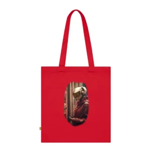 Robot in Red Coat Tote Bag