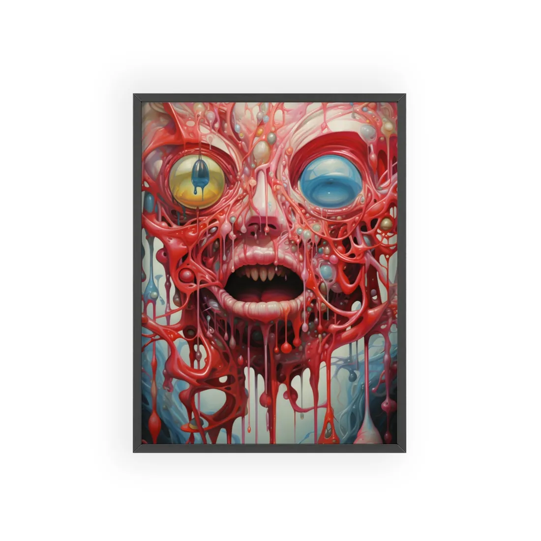 Urban Nightlife Portals: Cityscape Digital Art - Framed Poster