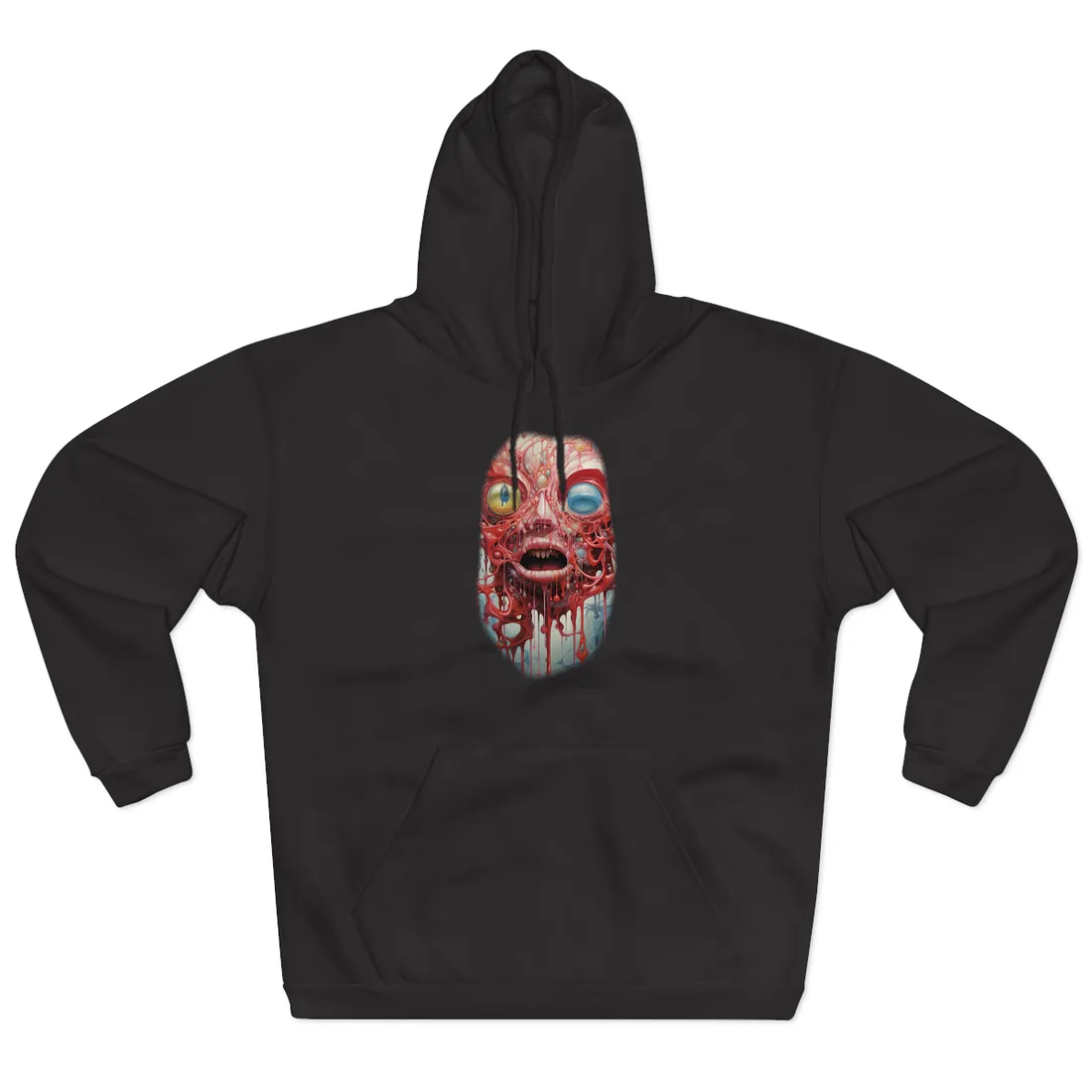 Urban Nightlife Portals: Cityscape Digital Art - Hoodie (Black)