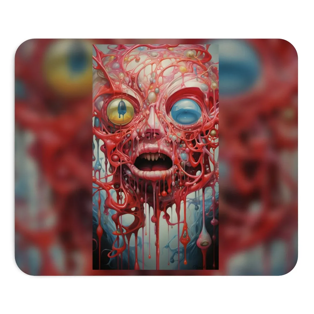 Urban Nightlife Portals: Cityscape Digital Art - Mouse Pad