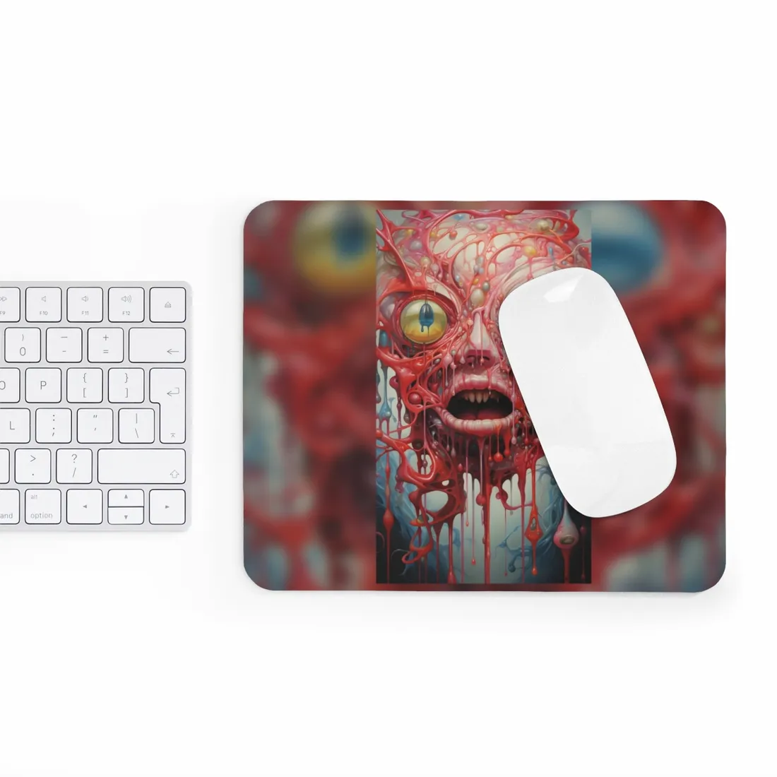 Urban Nightlife Portals: Cityscape Digital Art - Mouse Pad