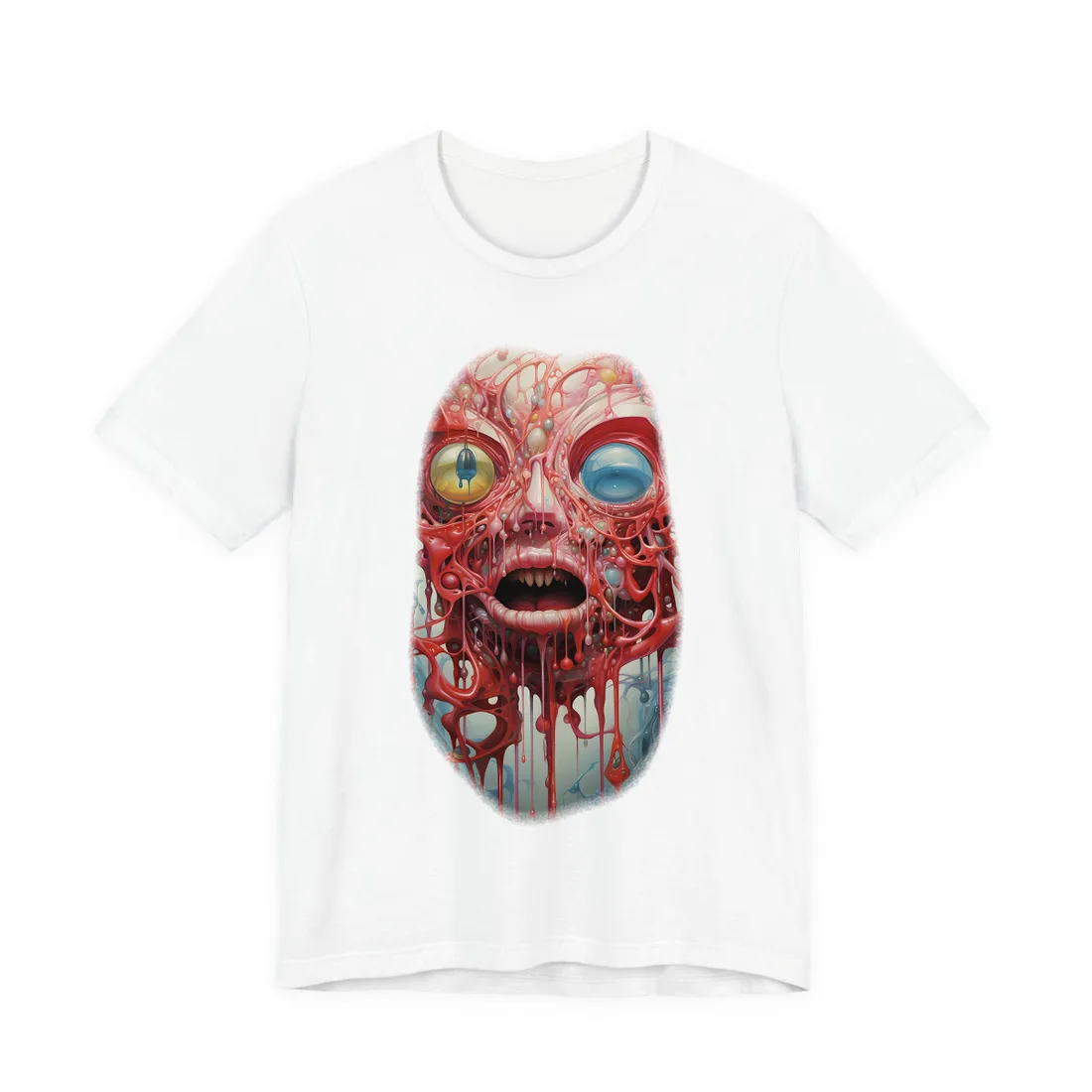 Urban Nightlife Portals: Cityscape Digital Art - T-Shirt (White)
