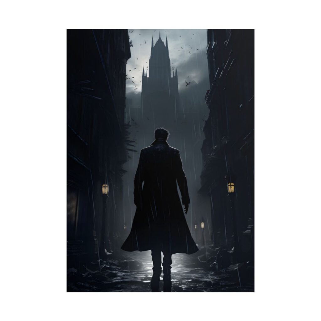 Urban Noir Detective: Fantasy Artwork Print - Poster