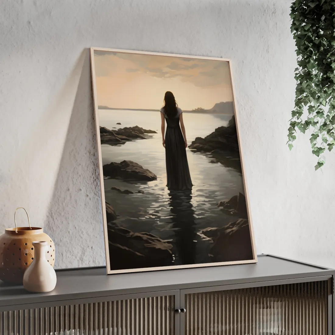 Urban Portrait: City Building Background - Framed Poster