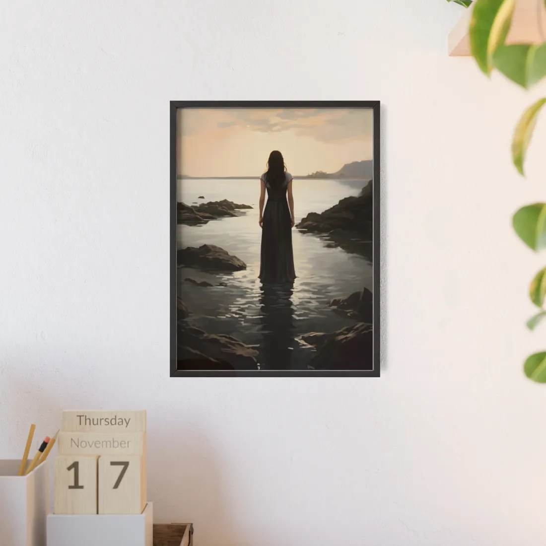 Urban Portrait: City Building Background - Framed Poster