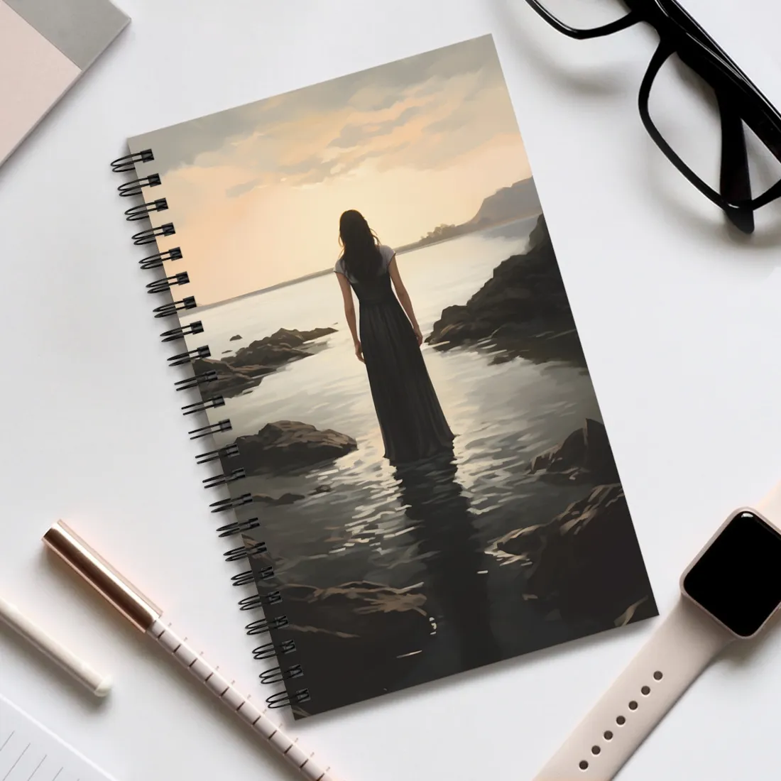 Urban Portrait: City Building Background - Spiral Notebook