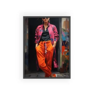 Pink Jacket Street Style Framed Poster