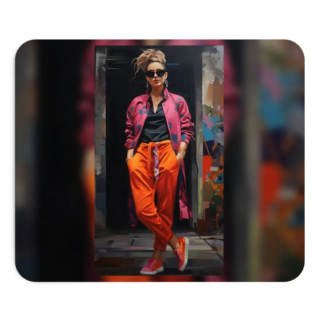 Urban Style Chic: City Fashion - Mouse Pad