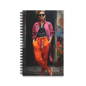 Pink Jacket Street Style Spiral Notebook