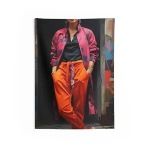 Pink Jacket Street Style Wall Tapestry