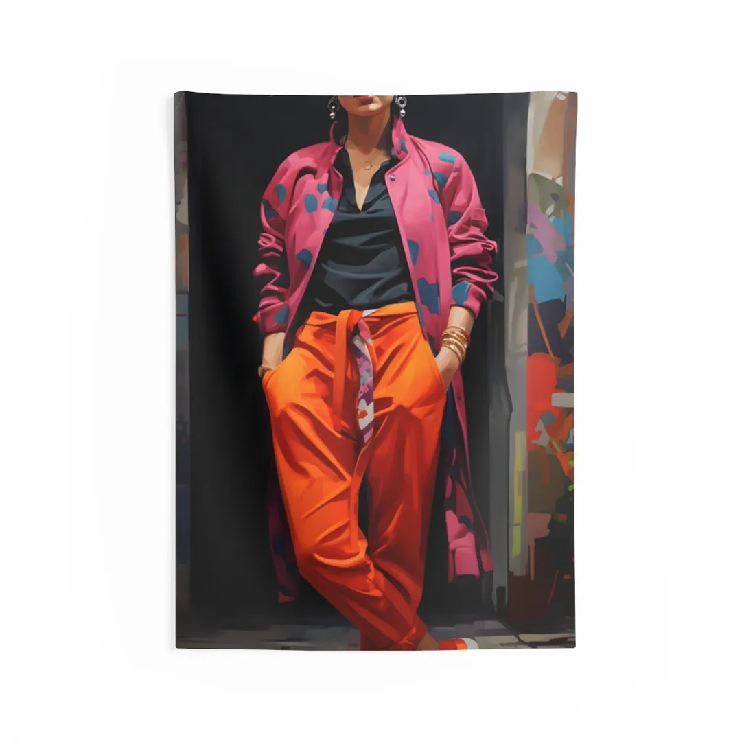 Urban Style Chic: City Fashion - Wall Tapestry
