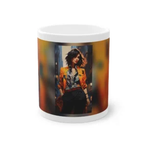 Woman in Orange Blazer Mug