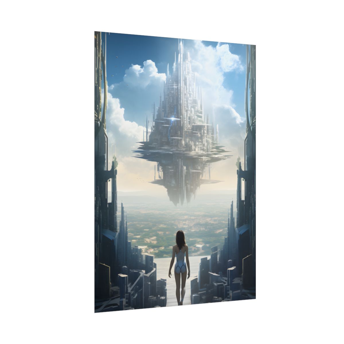Urgent Gathering in Dystopian Landscape: A Vision of Perfection - Poster