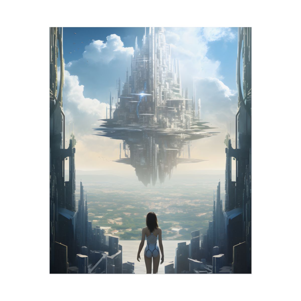 Urgent Gathering in Dystopian Landscape: A Vision of Perfection - Poster