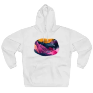 Abstract Orange and Magenta Waves Hoodie