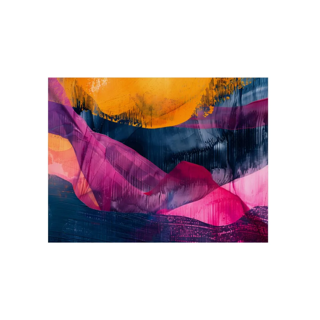 Vibrant Abstract Art: Organic Patterns in Modern Colors - Metal Poster
