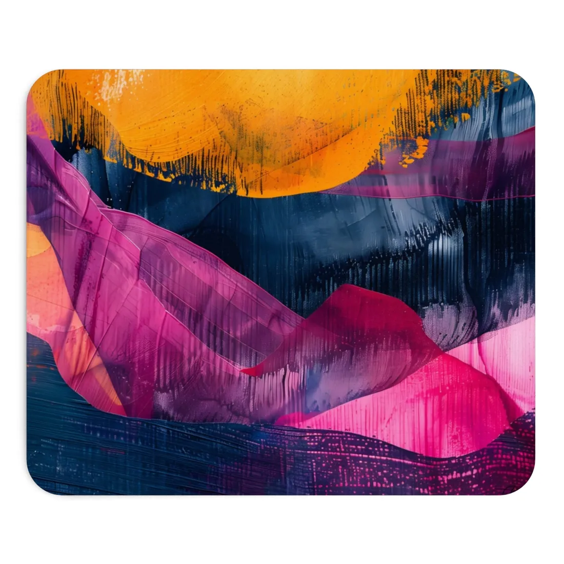 Vibrant Abstract Art: Organic Patterns in Modern Colors - Mouse Pad