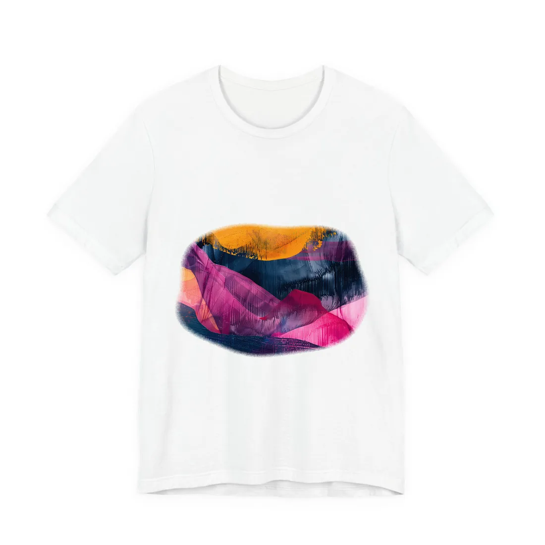 Vibrant Abstract Art: Organic Patterns in Modern Colors - T-Shirt (White)