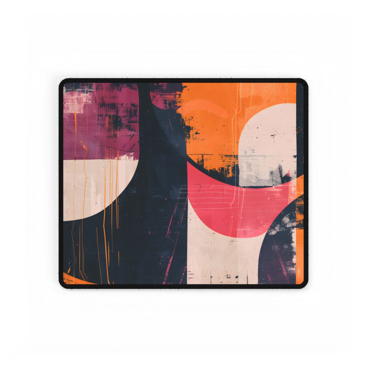 Vibrant Abstract Geometries: Colorful Artwork in Bold Shades - Desk Mat