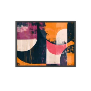 Abstract Geometric Shapes Print Framed Poster