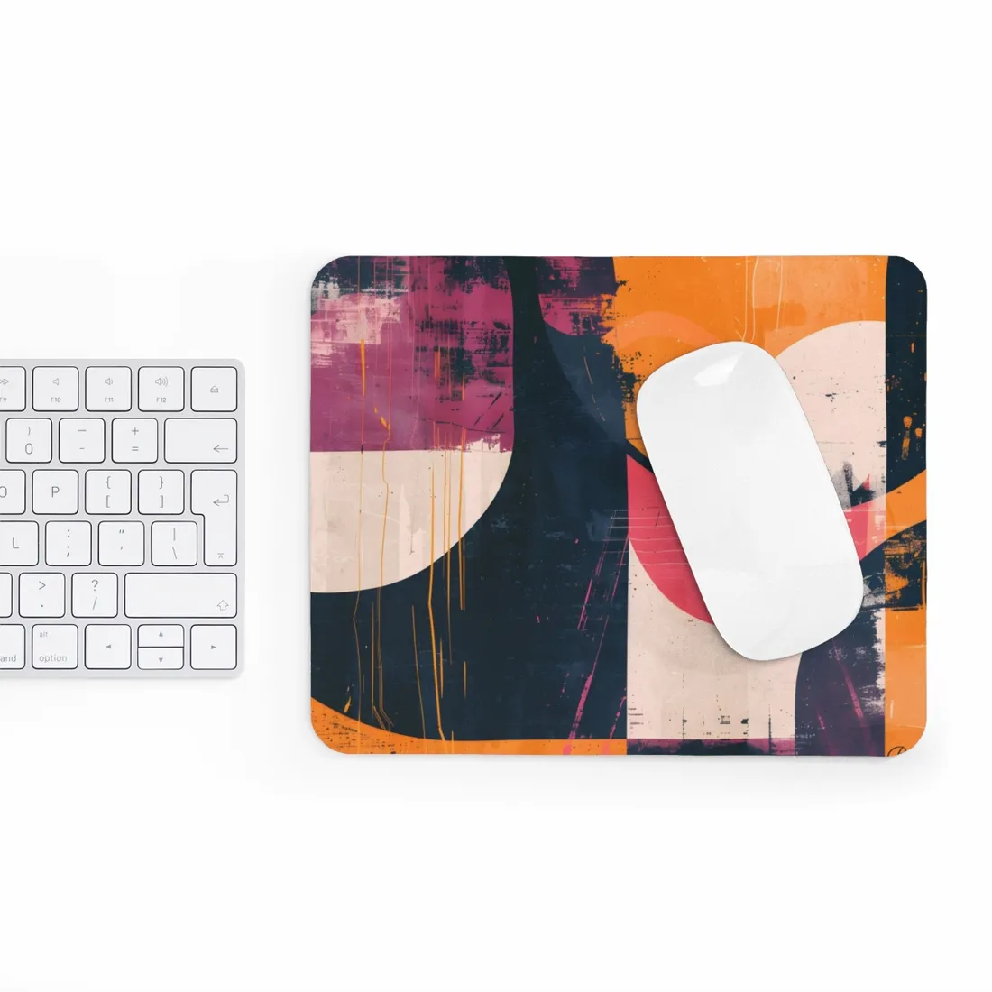 Vibrant Abstract Geometries: Colorful Artwork in Bold Shades - Mouse Pad