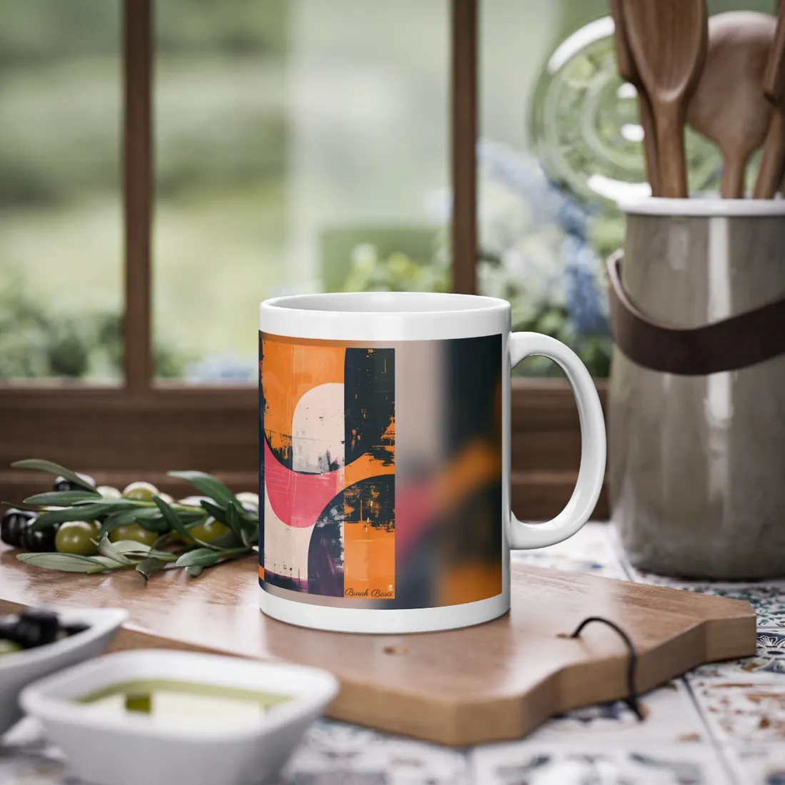 Vibrant Abstract Geometries: Colorful Artwork in Bold Shades - Mug