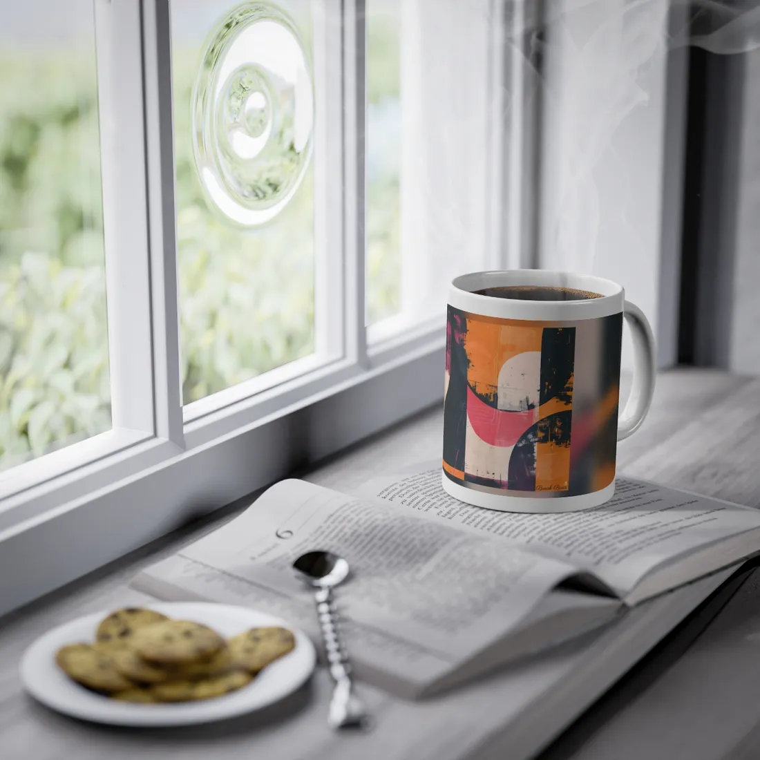Vibrant Abstract Geometries: Colorful Artwork in Bold Shades - Mug